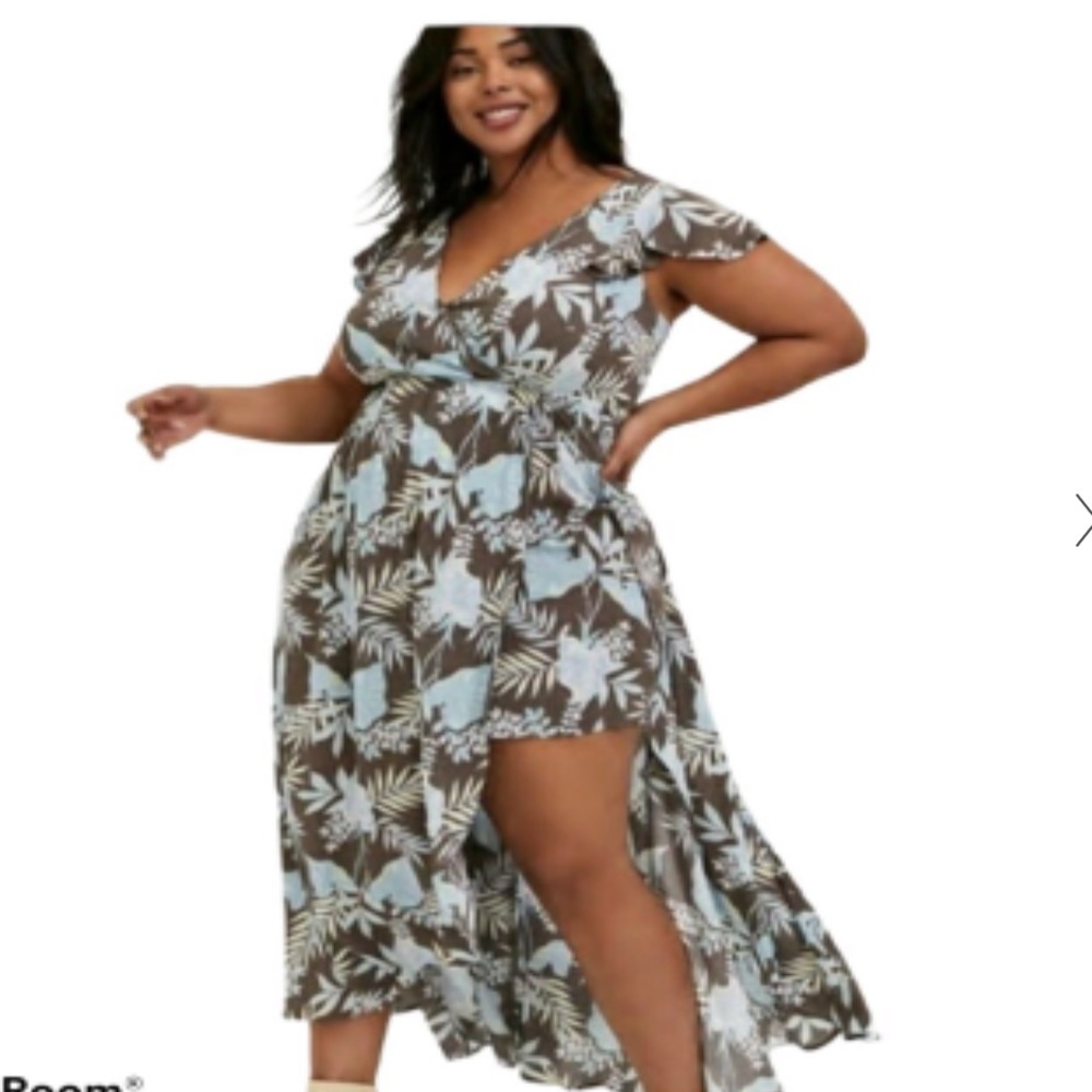 Torrid floral romper/maxi skirt